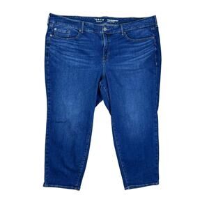Torrid SHORT Perfect Boyfriend Mid Rise Medium Wash Ankle Stretch Denim Jeans